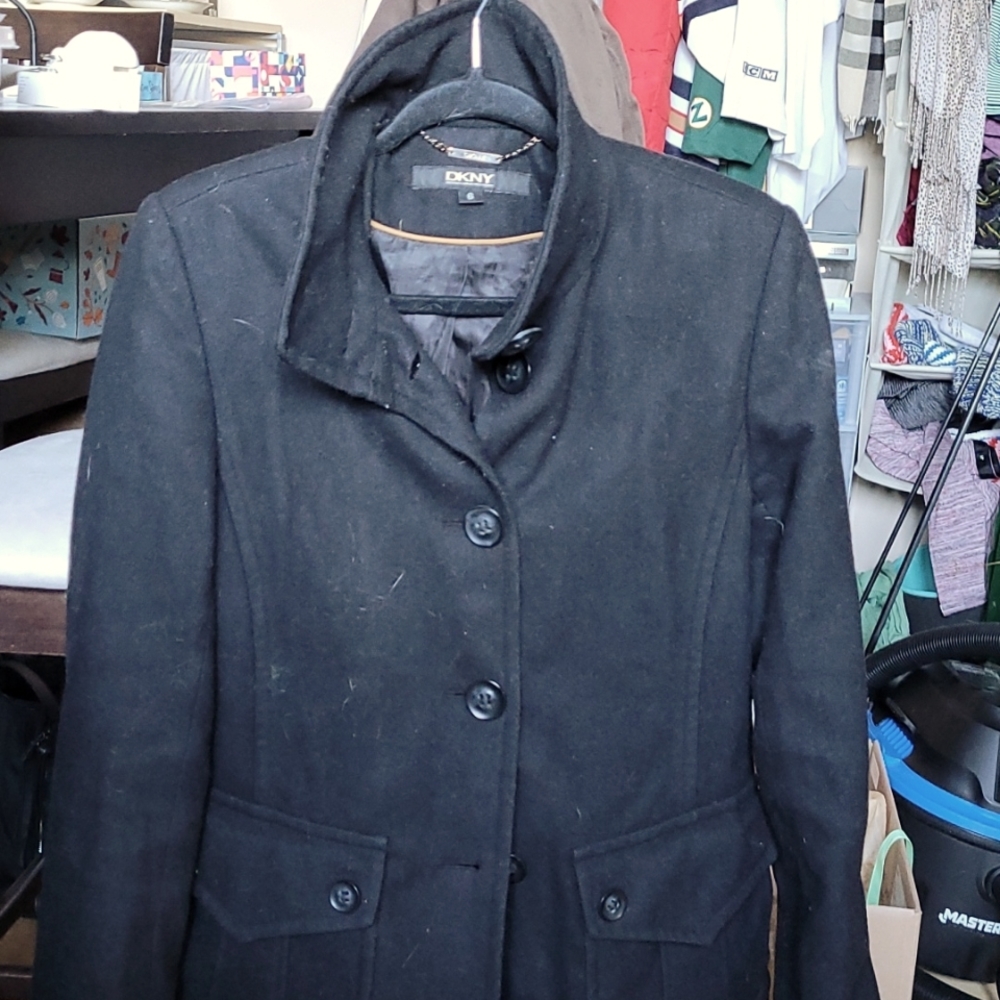DKNY wool-blend coat